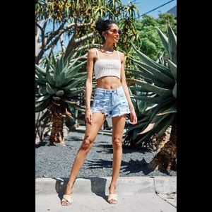 KanCan - Ethel High Rise Distressed Shorts